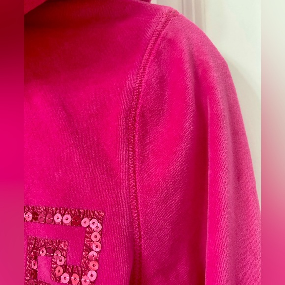 SOLD! Victoria's Secret PINK Bling Sequin LOVE PINK Logo Velour Full Zip Hoodie - Picture 11 of 16